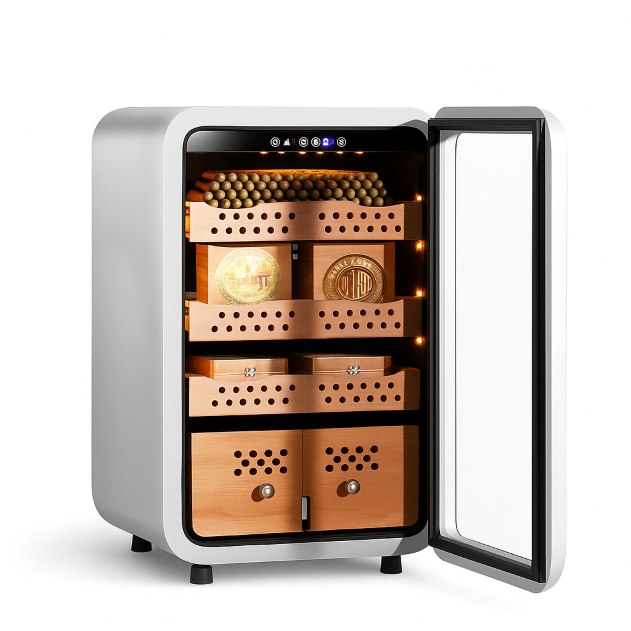 Nighthawk EmberGuard Smart Cigar Humidor Cabinet