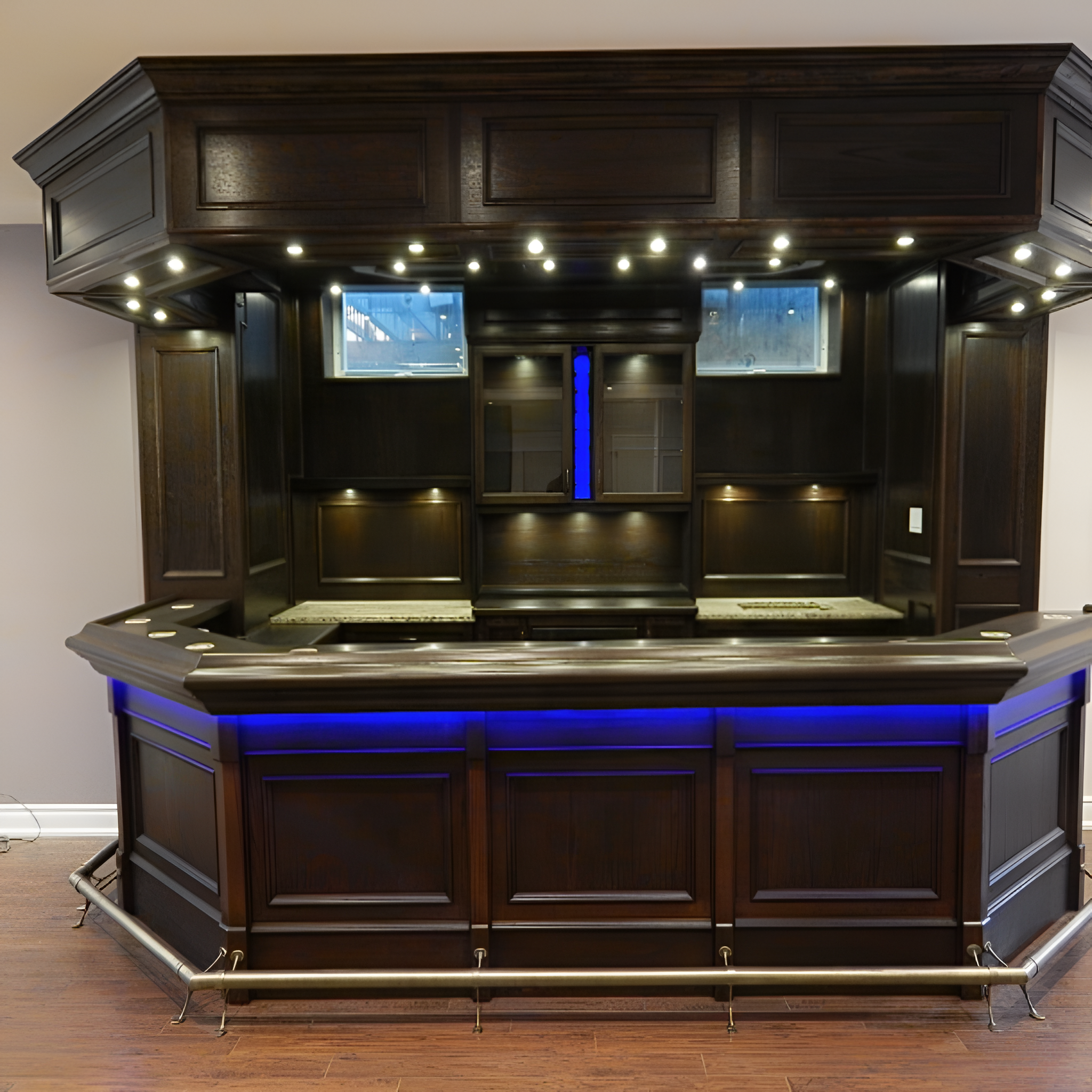 Orion Luxe LED Mahogany Home Bar